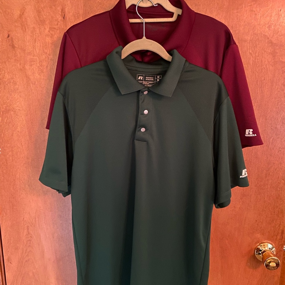 Set of 2 Russell Athletic 2 size M golf shirts